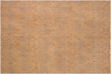 handmade Transitional Kafkaz Chobi Ziegler Beige Rust Hand Knotted RECTANGLE 100% WOOL area rug 8 x 10